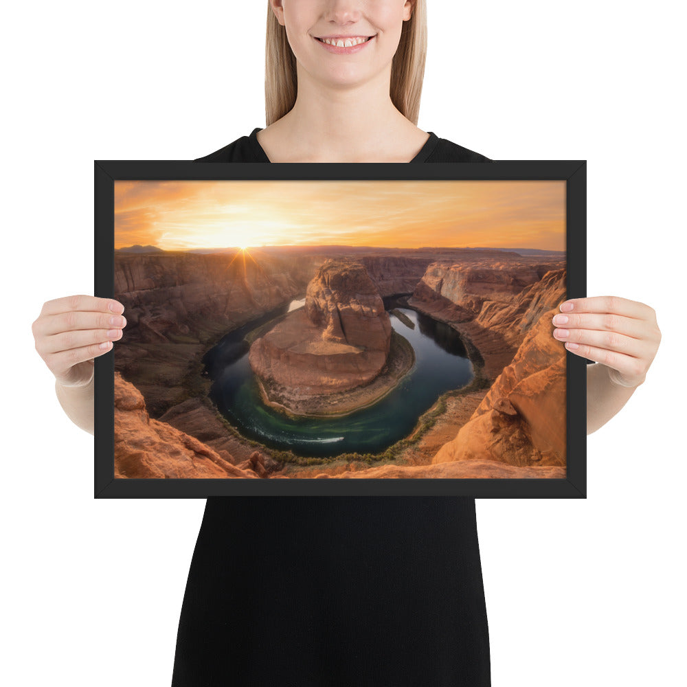 Horseshoe Bend Sunset Framed Matte