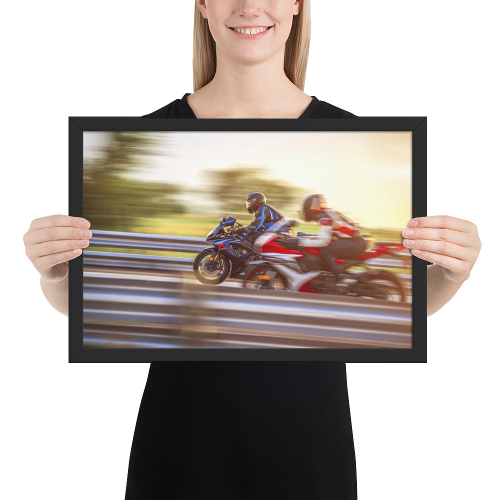 GSXR Drag Race Framed Matte