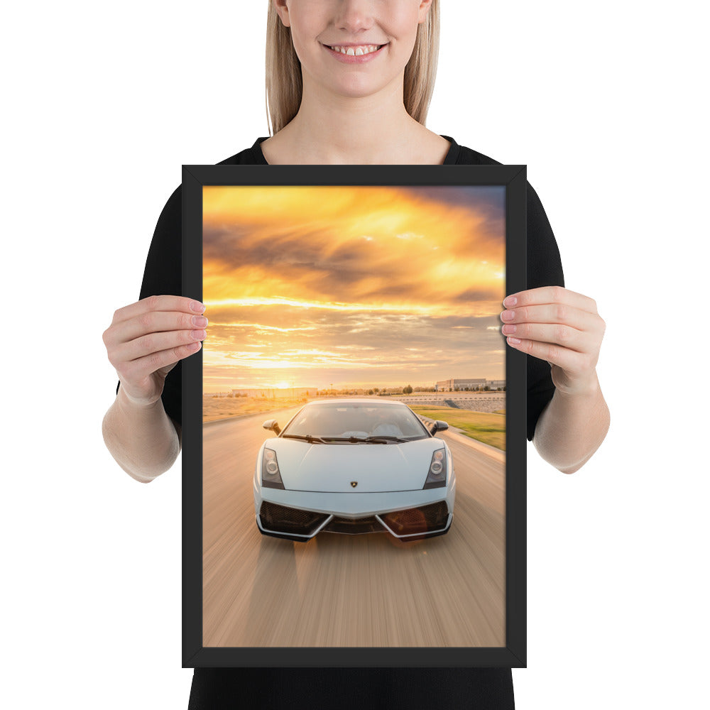 Lamborghini Gallardo Action Framed Matte