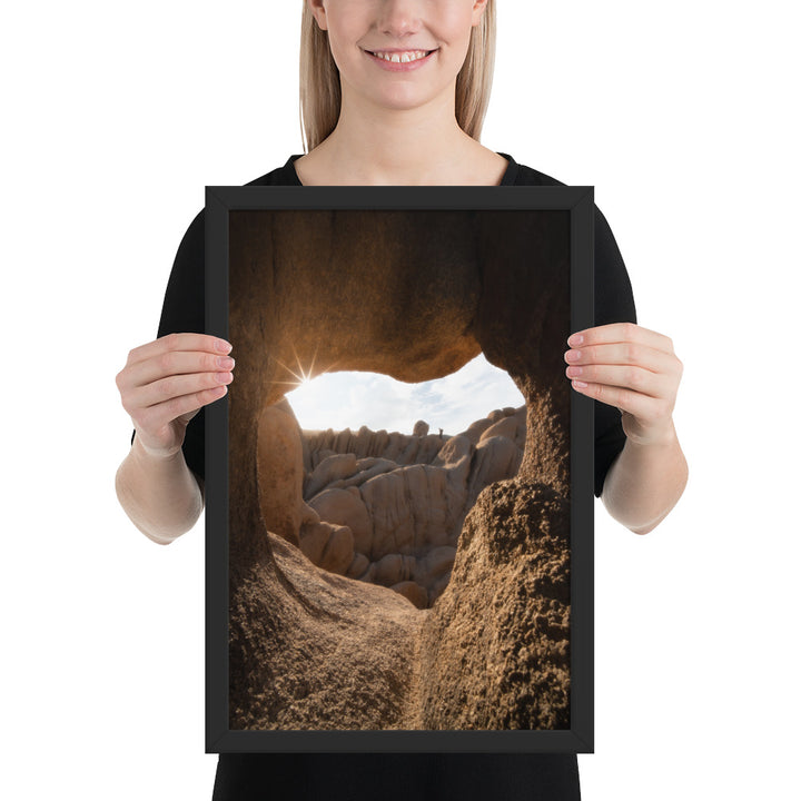 Joshua Tree Heart Cave Framed Matte