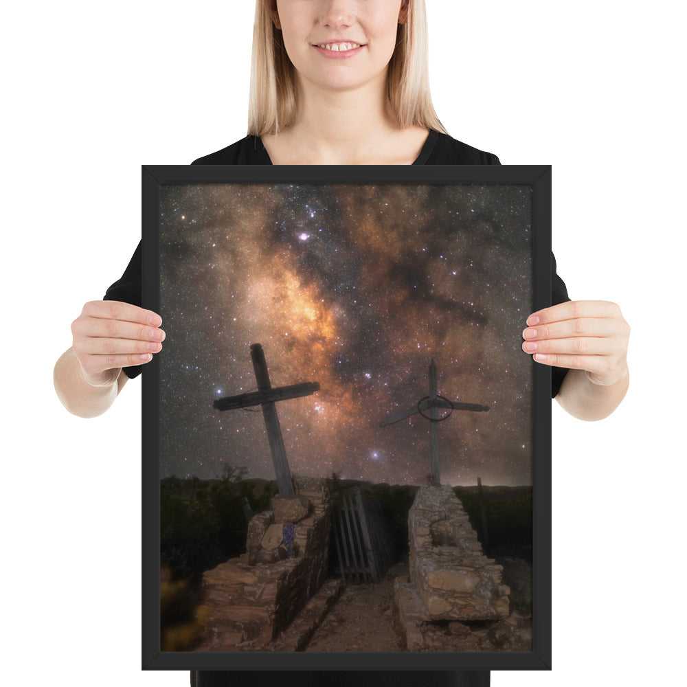 Terlingua Cemetery Milky Way Framed Matte