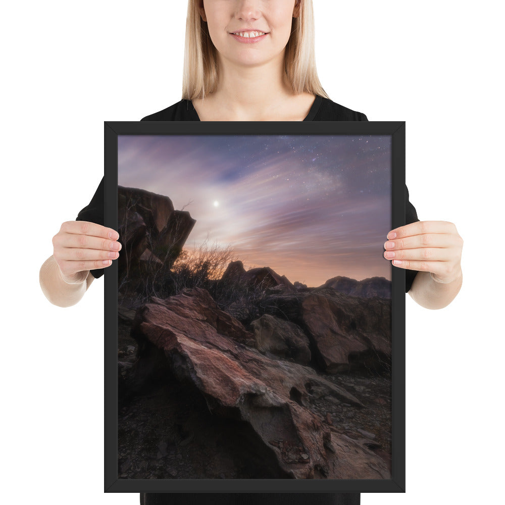 Big Bend Cloudy Twilight Framed Matte