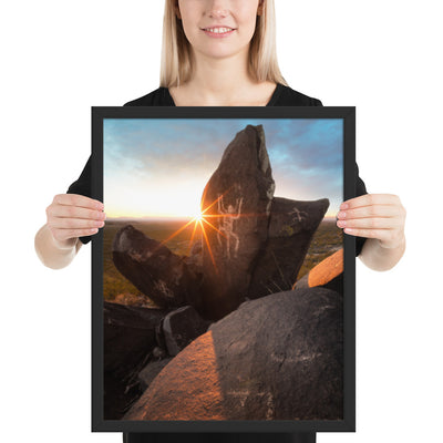 Petroglyphs Sunset Framed Matte