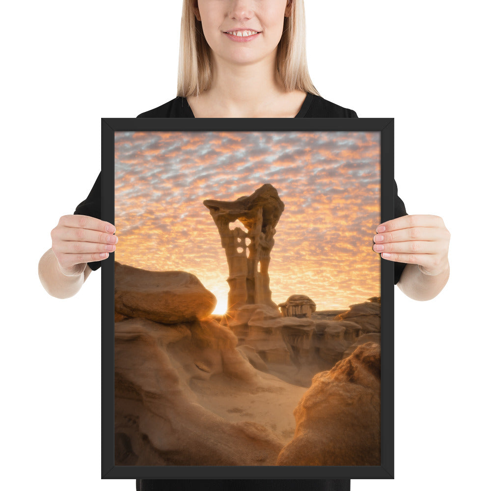 Alien Throne Sunset Framed Matte