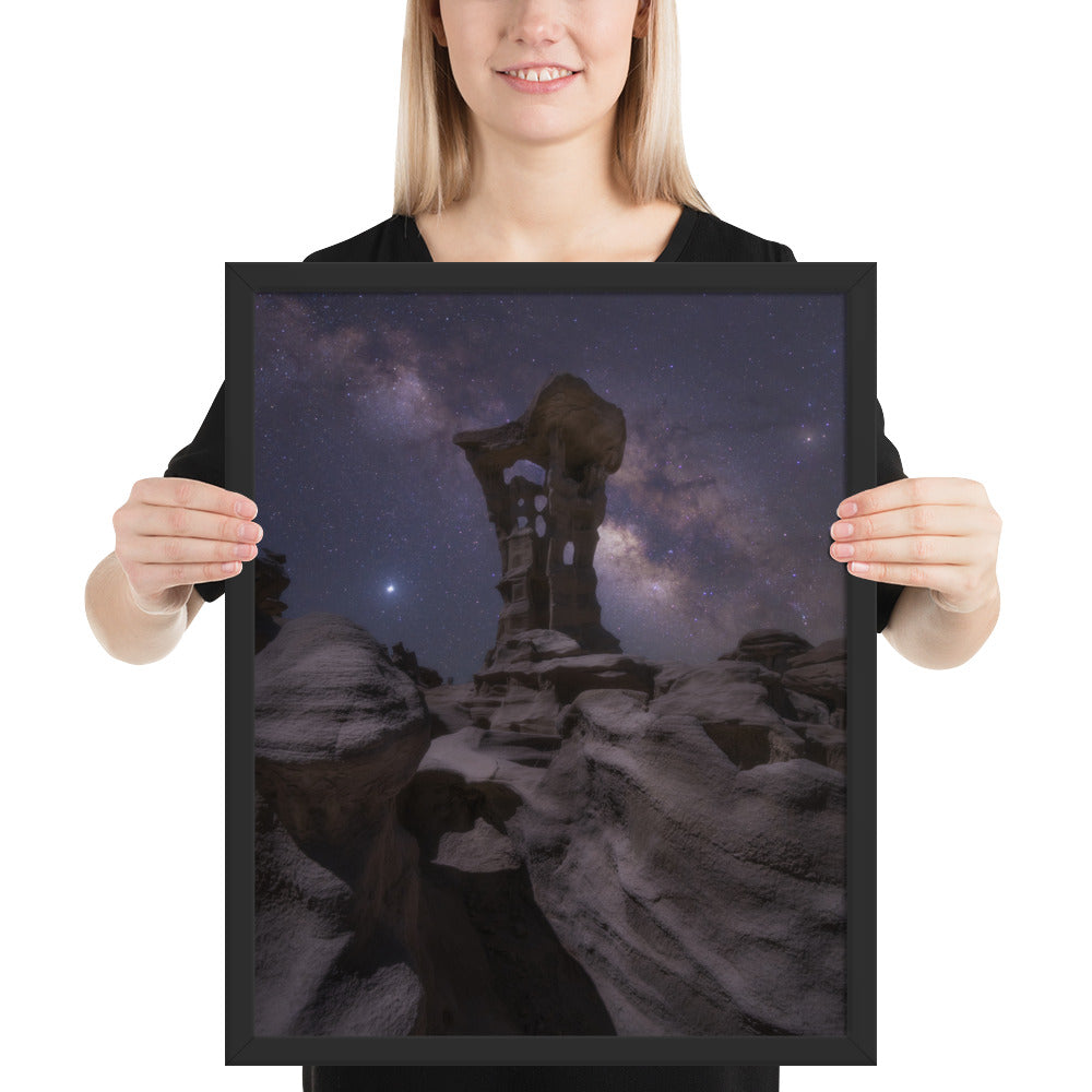 Alien Throne Night Framed Matte