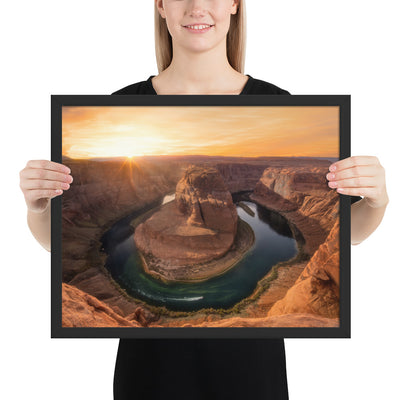 Horseshoe Bend Sunset Framed Matte