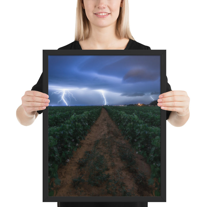 Cottonfield Lighting Storm Framed Matte
