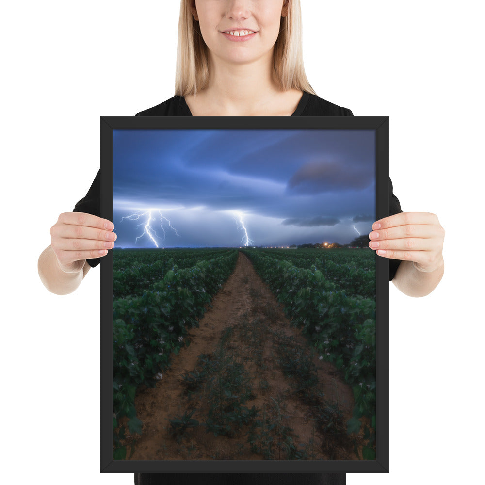 Cottonfield Lighting Storm Framed Matte