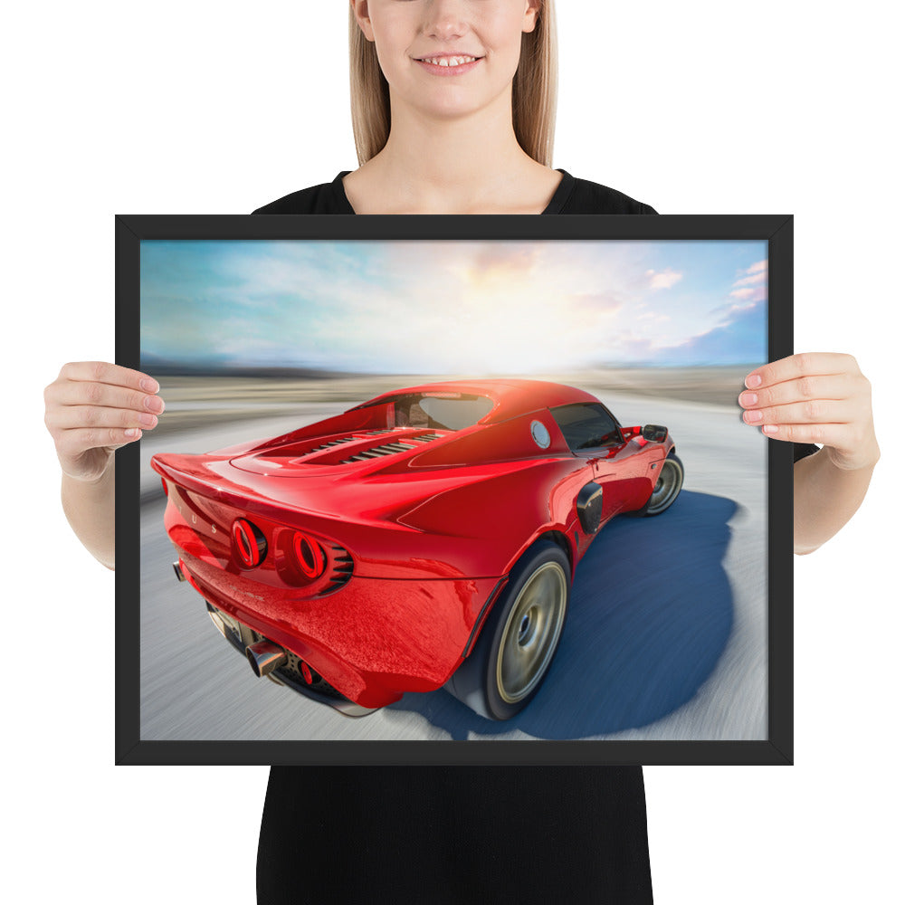 Lotus Elise Sunset Framed Matte