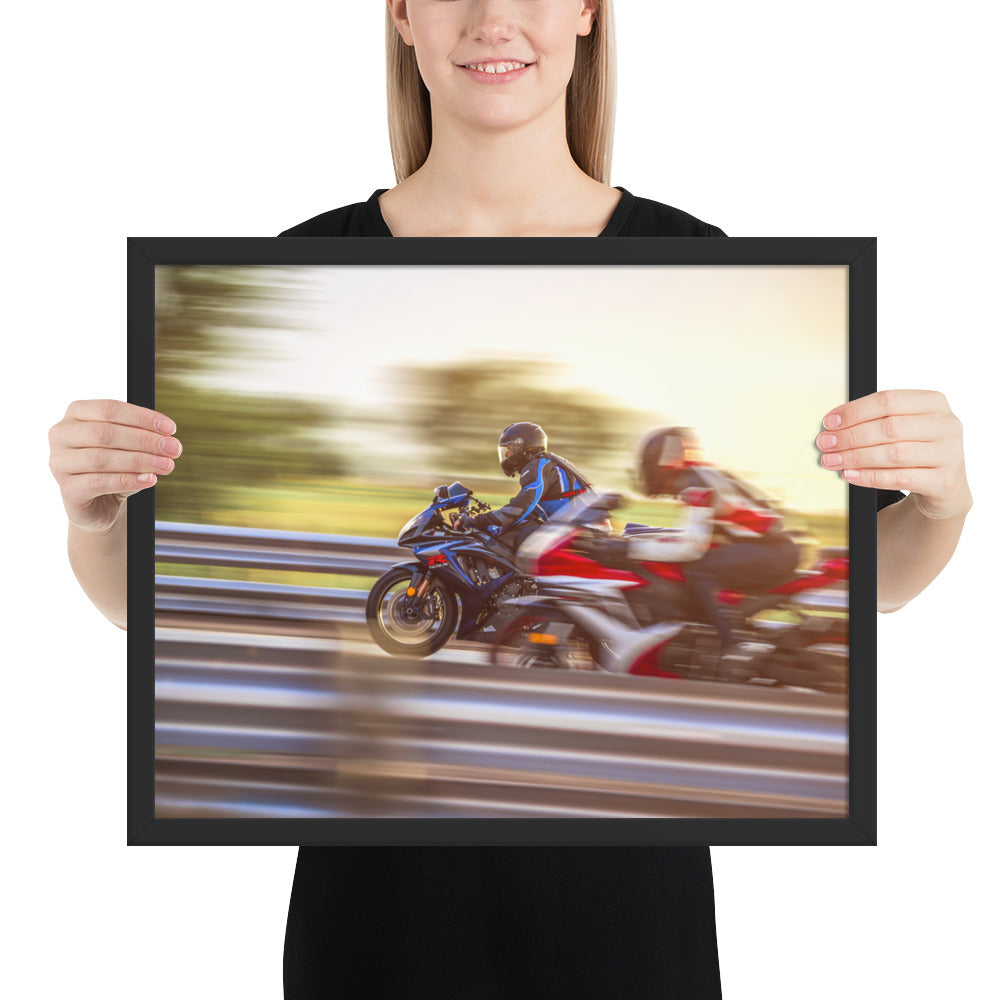 GSXR Drag Race Framed Matte