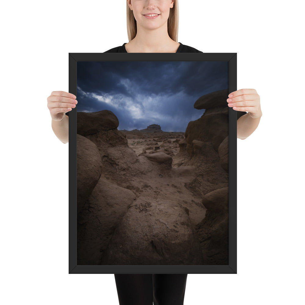 Goblin Valley Storm Framed Matte