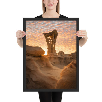 Alien Throne Sunset Framed Matte