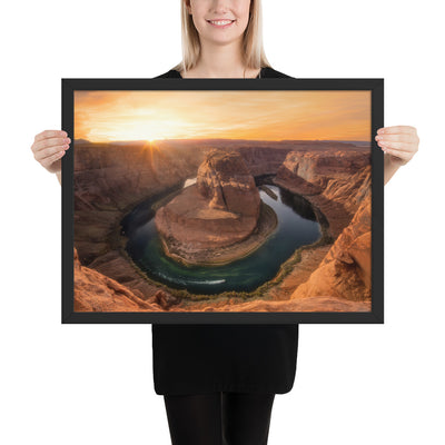 Horseshoe Bend Sunset Framed Matte