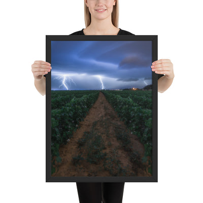 Cottonfield Lighting Storm Framed Matte