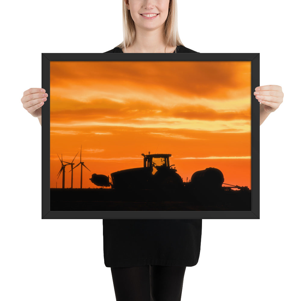 West Texas Tractor Framed Matte
