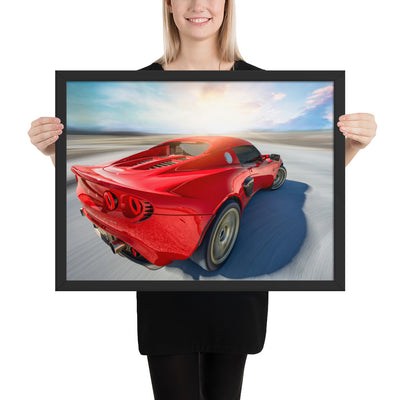 Lotus Elise Sunset Framed Matte