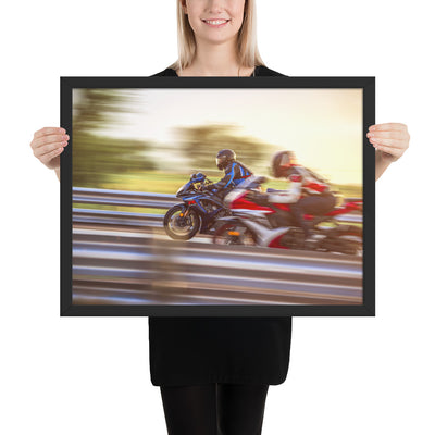 GSXR Drag Race Framed Matte