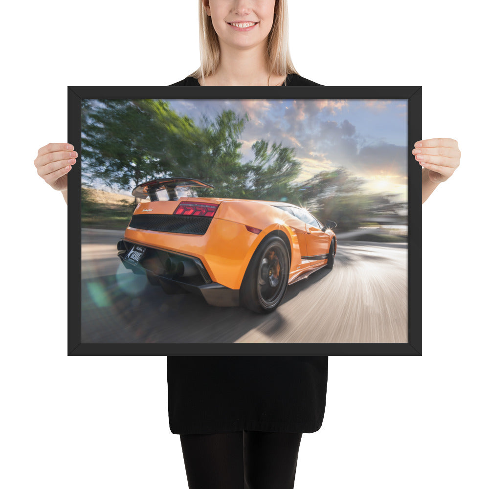 Lamborghini Gallardo Race Framed Matte