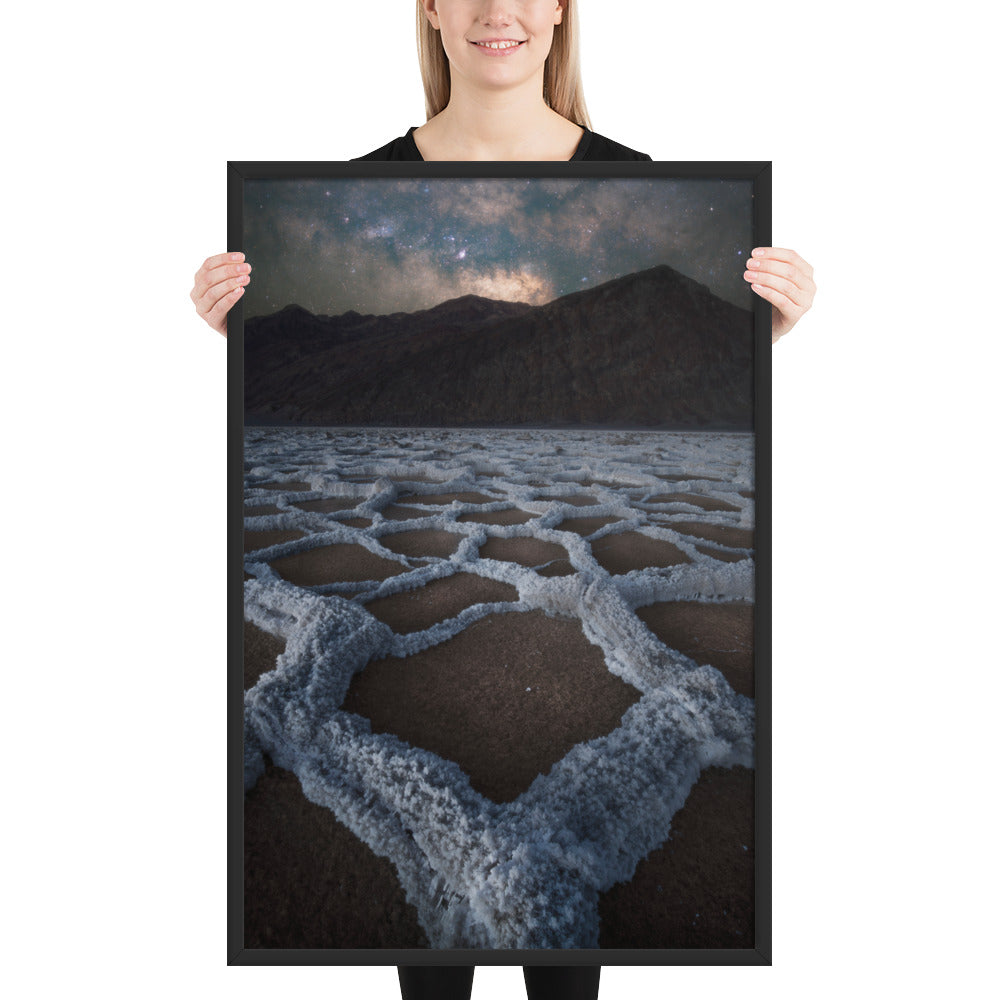 Badwater Basin Nightscape Framed Matte