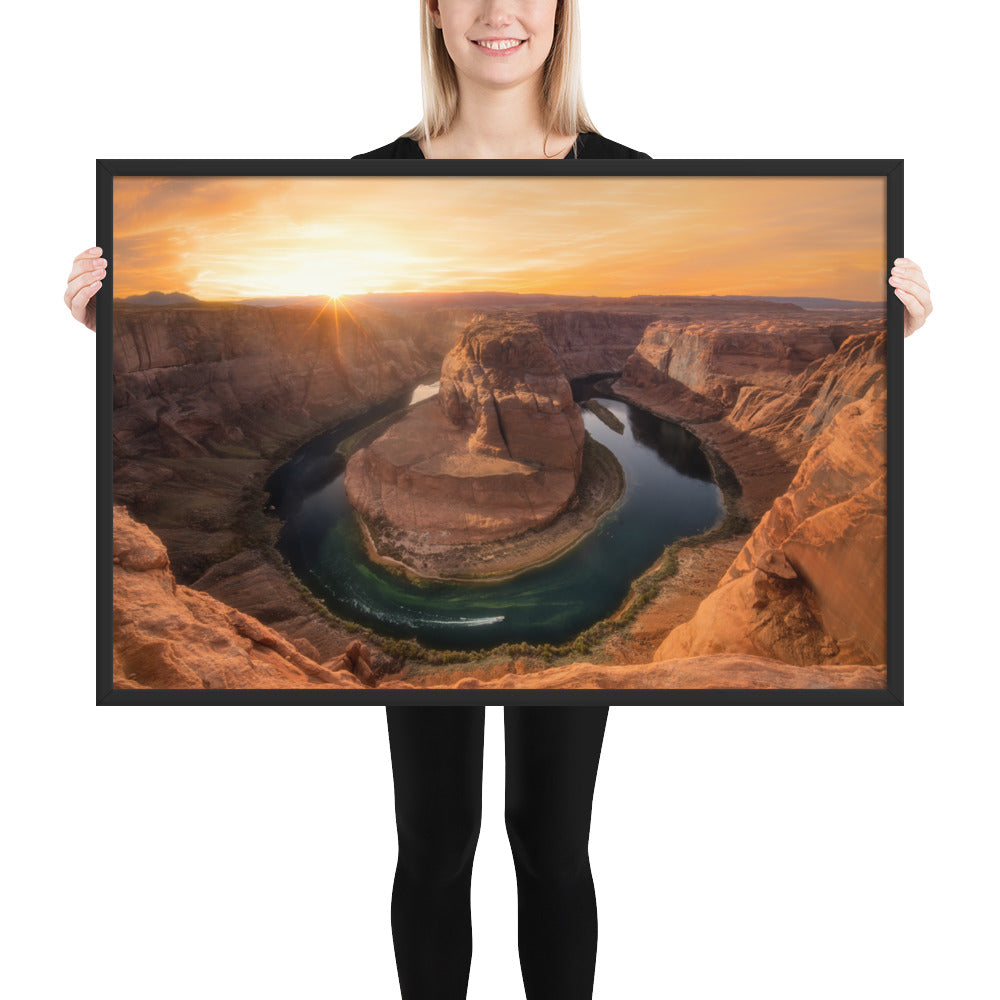 Horseshoe Bend Sunset Framed Matte