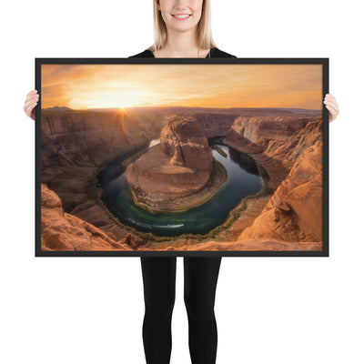 Horseshoe Bend Sunset Framed Matte
