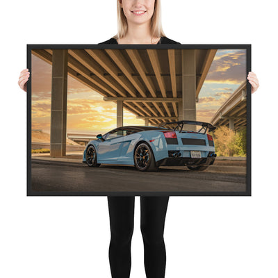 Lamborghini Gallardo Sunset Framed Matte