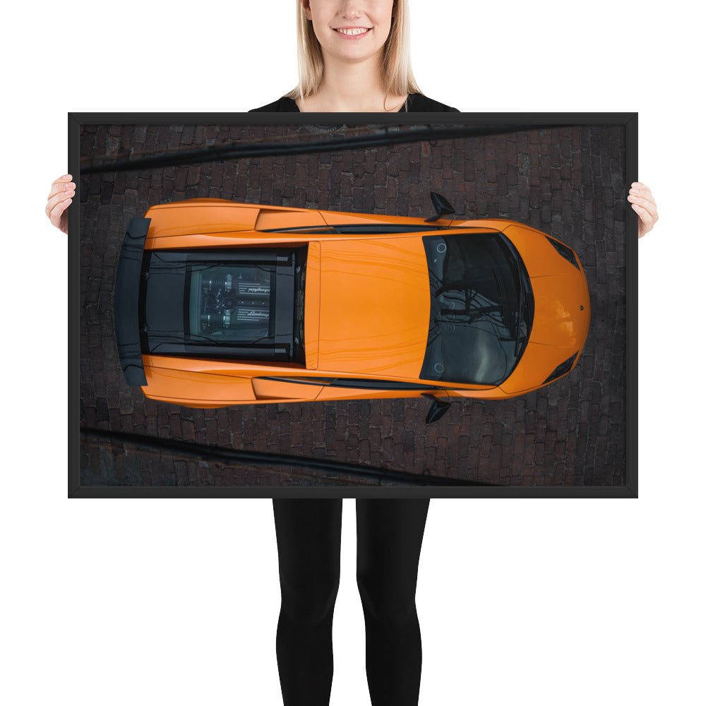 Lamborghini Gallardo Aerial Framed Matte