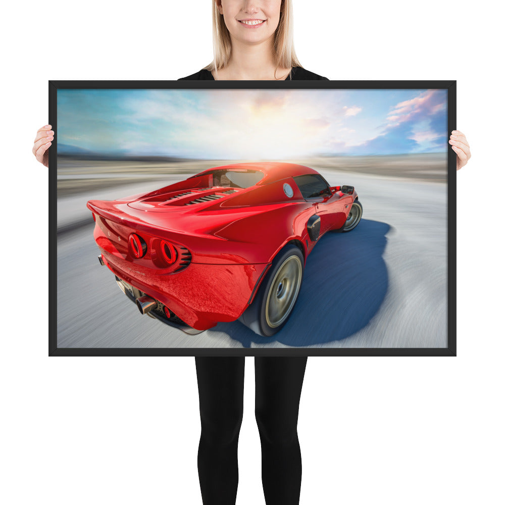 Lotus Elise Sunset Framed Matte