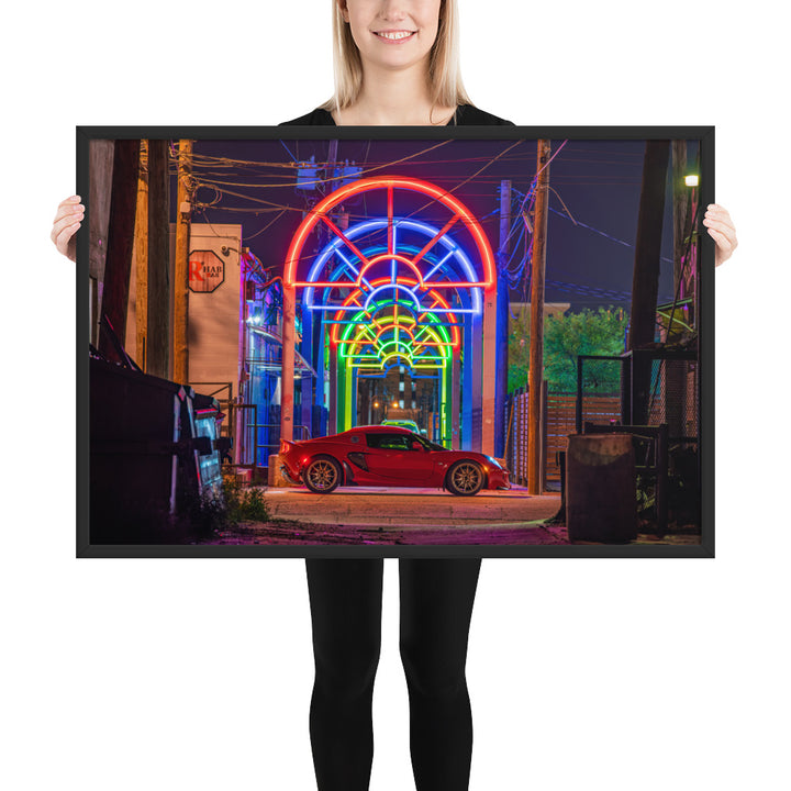 Lotus Elise Night Framed Matte