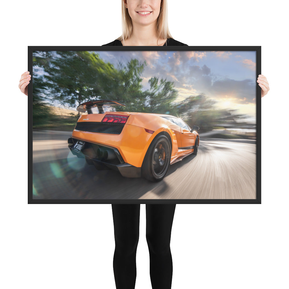 Lamborghini Gallardo Race Framed Matte