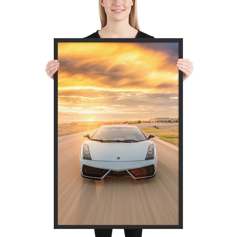 Lamborghini Gallardo Action Framed Matte