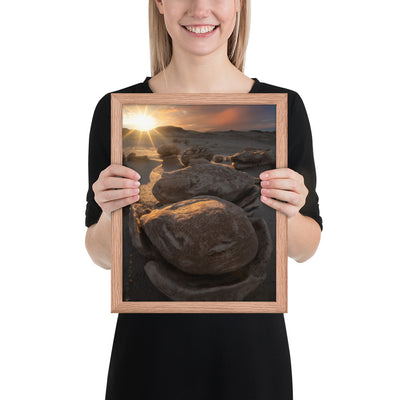 Bisti Cracked Eggs Sunset Framed Matte