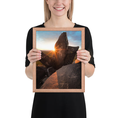 Petroglyphs Sunset Framed Matte