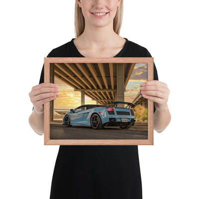 Lamborghini Gallardo Sunset Framed Matte