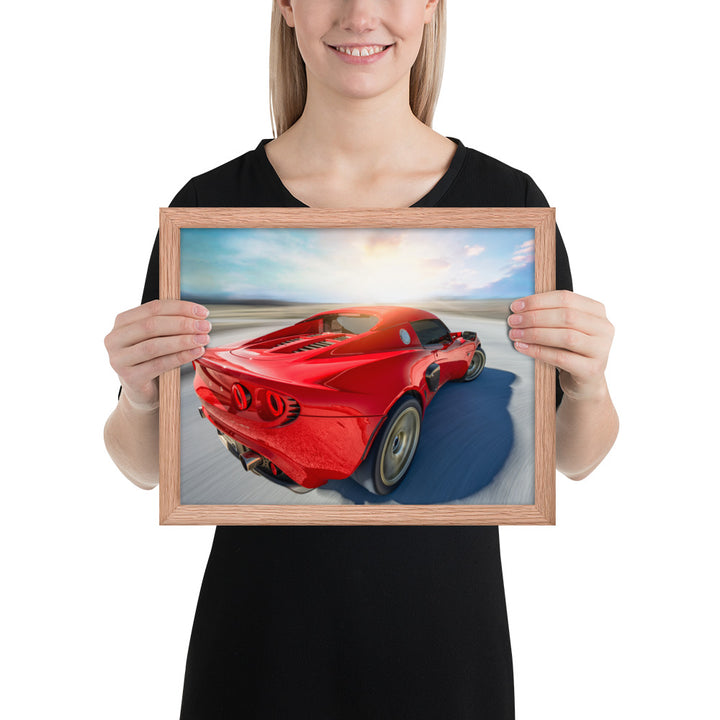 Lotus Elise Sunset Framed Matte