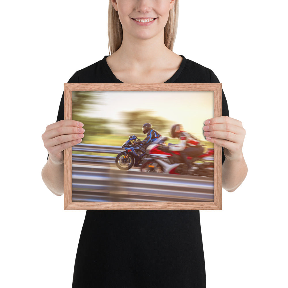 GSXR Drag Race Framed Matte