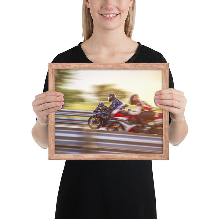 GSXR Drag Race Framed Matte