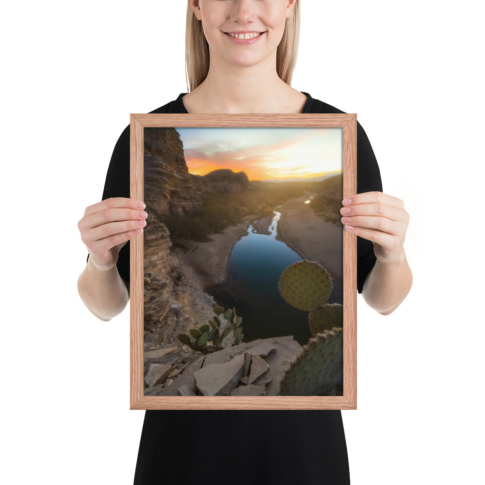 Big Bend Creek Sunset Framed Matte