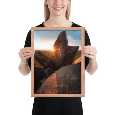 Petroglyphs Sunset Framed Matte