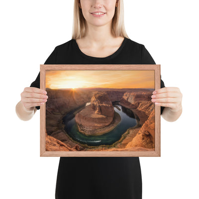 Horseshoe Bend Sunset Framed Matte