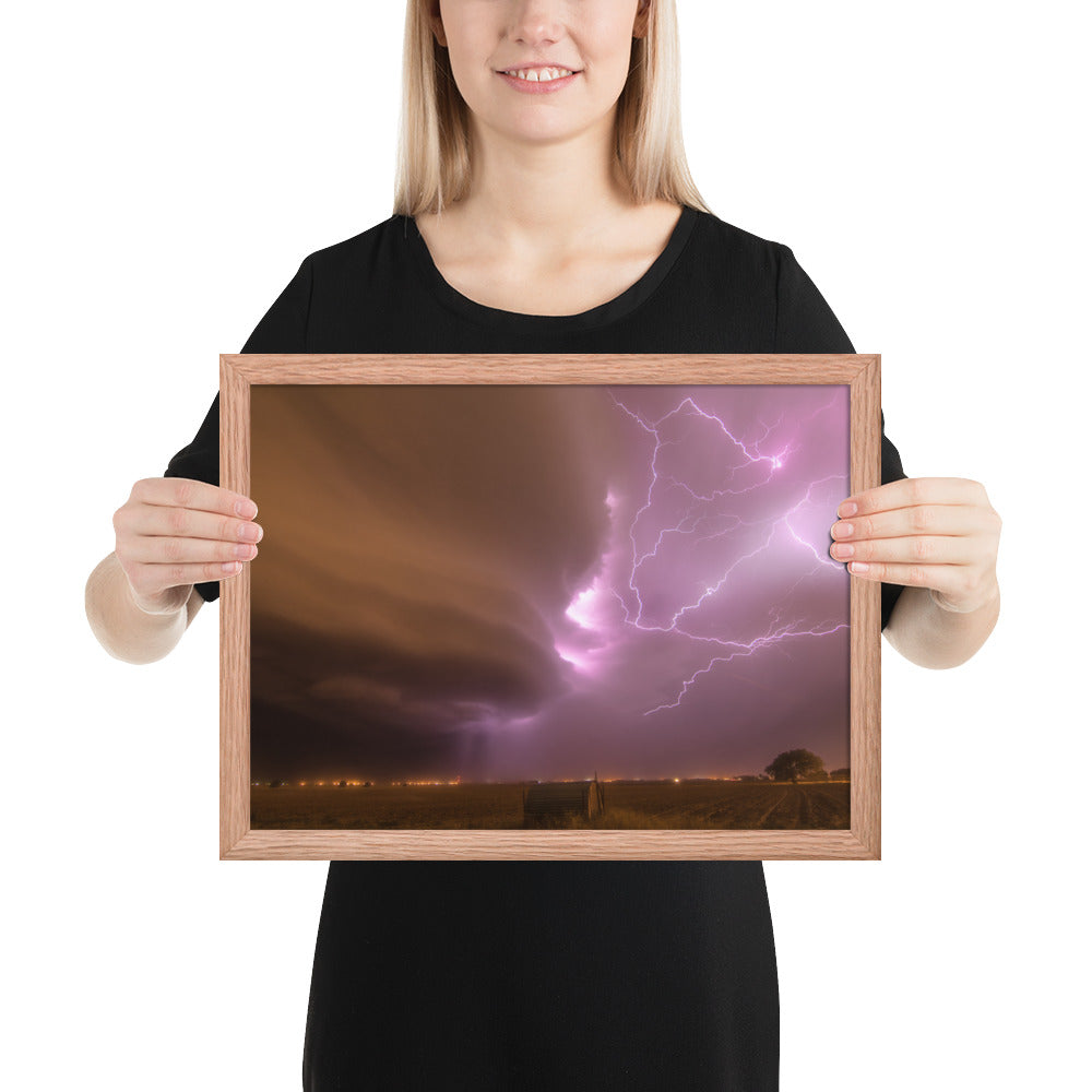 Dust Storm Supercell Framed Matte