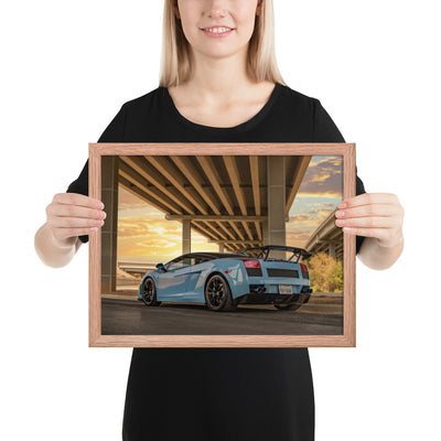 Lamborghini Gallardo Sunset Framed Matte