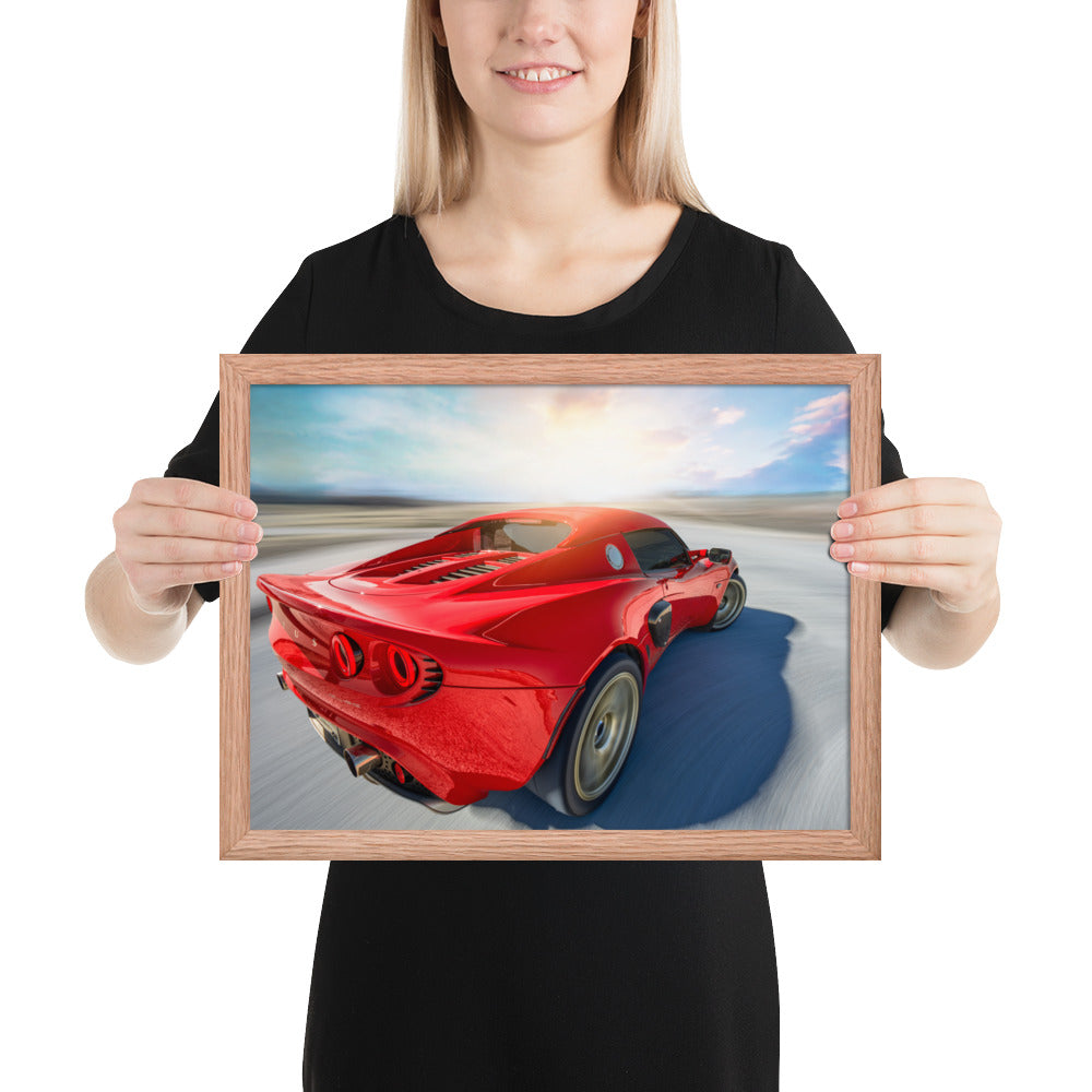 Lotus Elise Sunset Framed Matte