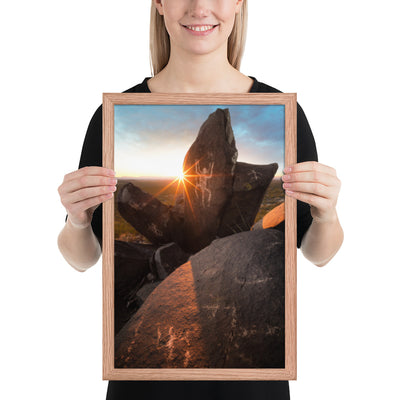 Petroglyphs Sunset Framed Matte