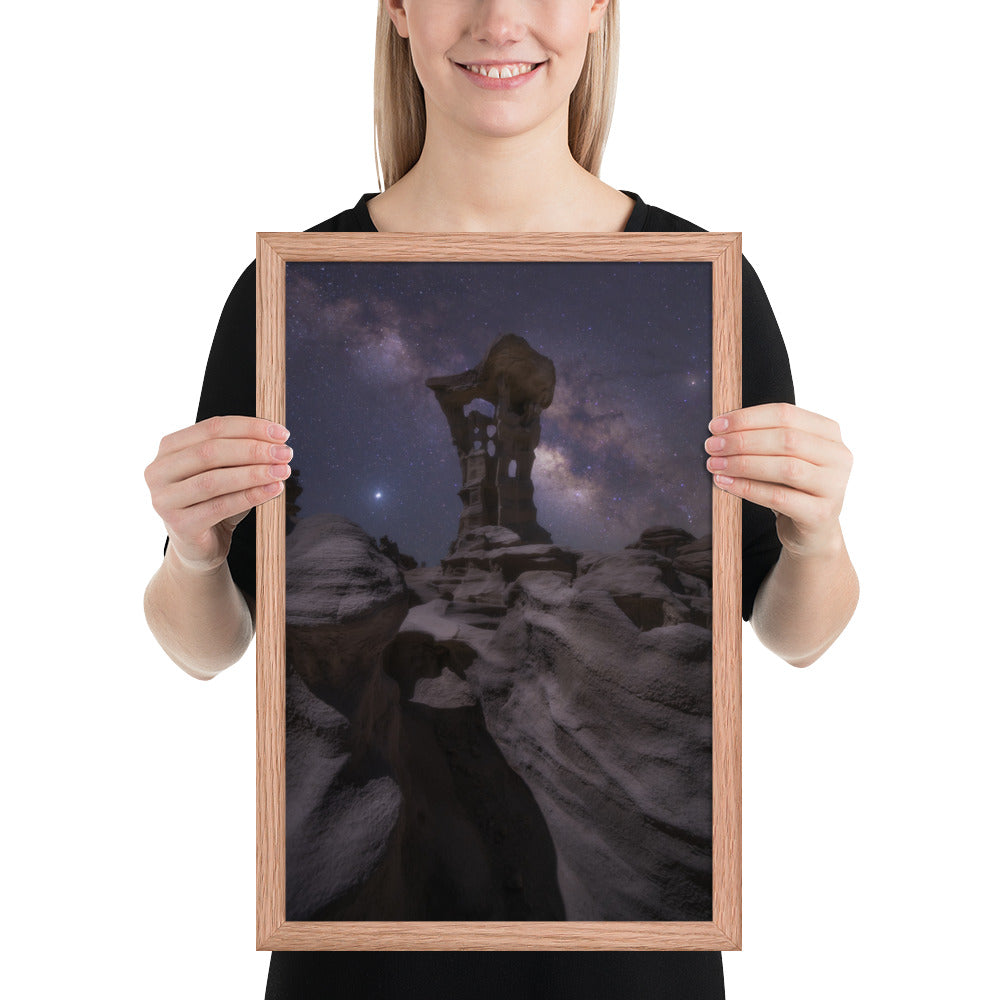 Alien Throne Night Framed Matte