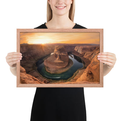 Horseshoe Bend Sunset Framed Matte
