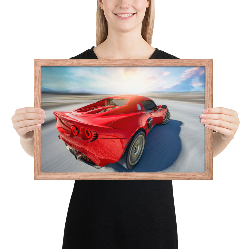 Lotus Elise Sunset Framed Matte