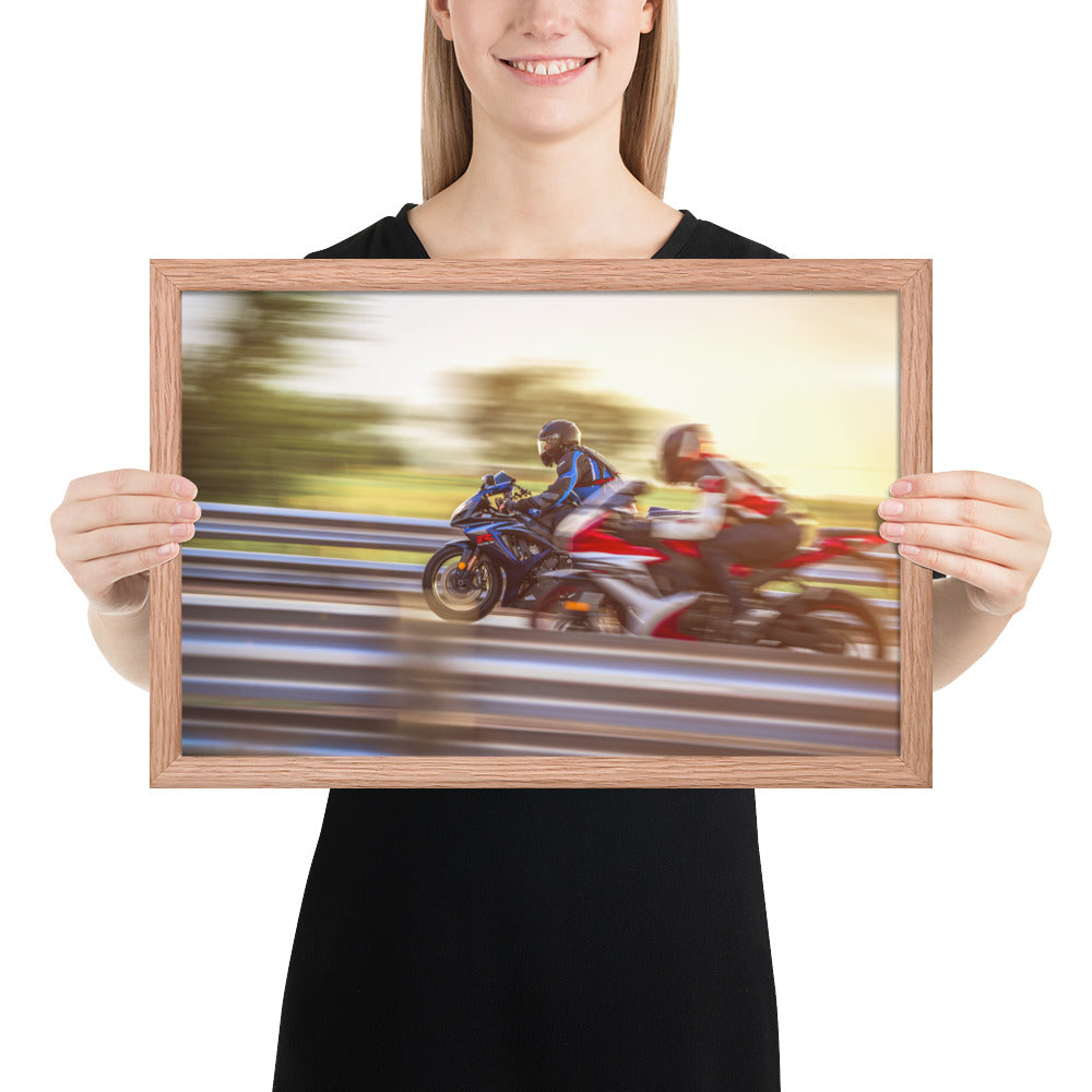 GSXR Drag Race Framed Matte