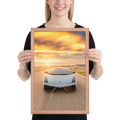 Lamborghini Gallardo Action Framed Matte
