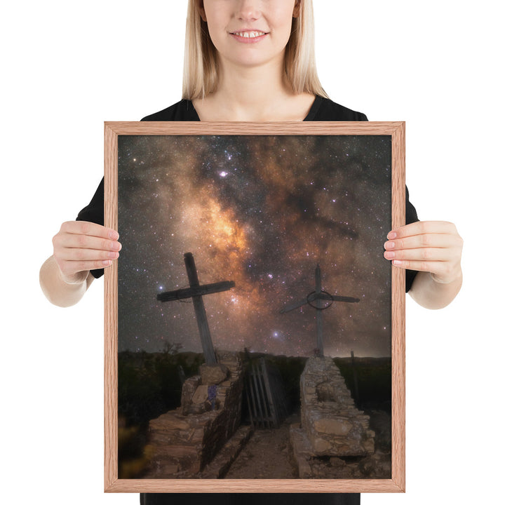 Terlingua Cemetery Milky Way Framed Matte